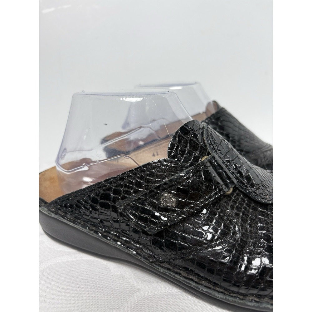 Finn Comfort Santa Fe Shoes Women Eu 41 - US Size 10 Black Leather Comfort Clogs - Picture 2 of 11